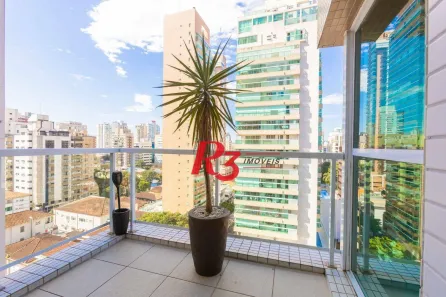 Apartamento com 2 Quartos para alugar, 121m² no Gonzaga, Santos