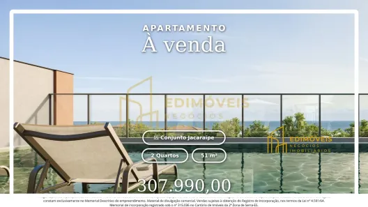 Apartamento com 2 Quartos à venda, 51m² no Conjunto Jacaraípe, Serra