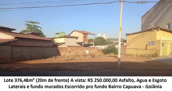 Lote/Terreno à venda, 376m² no Capuava, Goiânia