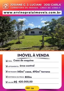 Casa com 4 Quartos à venda, 140m² no Praia do Ervino, São Francisco do Sul