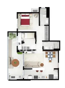 Apartamento com 2 Quartos à venda, 65m² no Setor Bueno, Goiânia