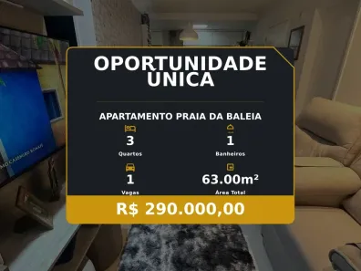 Apartamento com 3 Quartos à venda, 63m² no Praia da Baleia, Serra