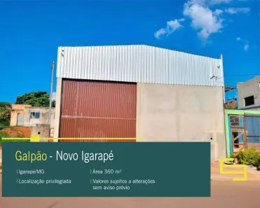 Galpão/Depósito/Armazém para alugar, 360m² no Novo Igarapé 1ª Seção, Igarapé