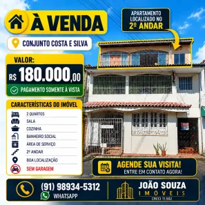 Apartamento com 2 Quartos à venda, 50m² no Castanheira, Belém