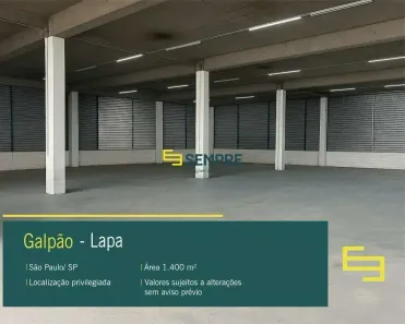 Galpão/Depósito/Armazém para alugar, 800m² no Lapa, São Paulo