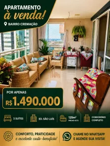 Apartamento com 3 Quartos à venda, 125m² no Cremação, Belém