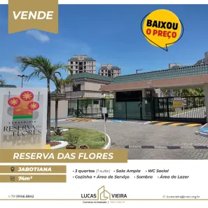 Apartamento com 3 Quartos à venda, 74m² no Jabotiana, Aracaju