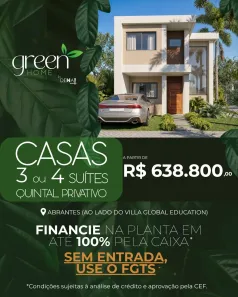 Casa de Condomínio com 3 Quartos à venda, 96m² no Boa União (Abrantes), Camaçari