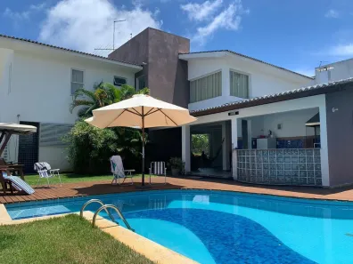 Casa de Condomínio com 4 Quartos para alugar, 450m² no Busca Vida (Abrantes), Camaçari