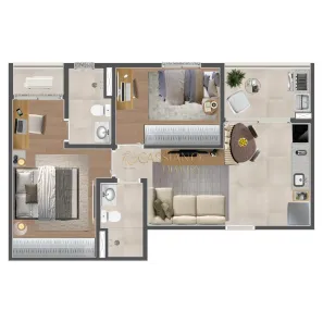 Apartamento com 2 Quartos à venda, 55m² no Jardim Sul, São José dos Campos