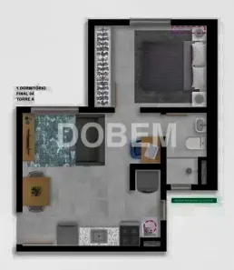 Apartamento com 1 Quarto à venda, 30m² no Aparecida, Alvorada