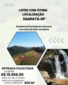 Lote/Terreno à venda, 600m² no , Igaratá
