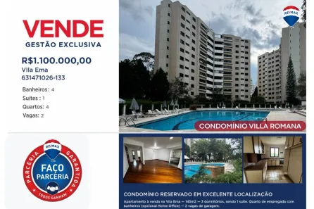 Apartamento com 3 Quartos à venda, 145m² no Vila Guaianazes, São José dos Campos