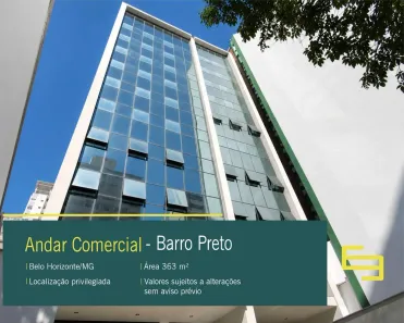 Imóvel Comercial para alugar, 363m² no Barro Preto, Belo Horizonte