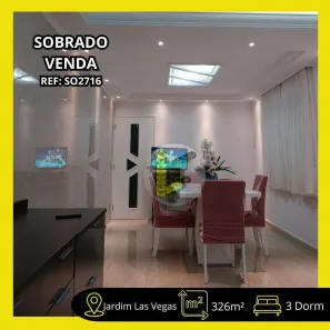 Sobrado com 3 Quartos à venda, 326m² no Jardim Las Vegas, Santo André