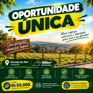 Lote/Terreno à venda, 500m² no Água Espraiada (Caucaia do Alto), Cotia
