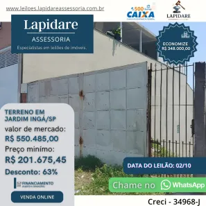 Lote/Terreno à venda, 260m² no Jardim Ingá, São Paulo