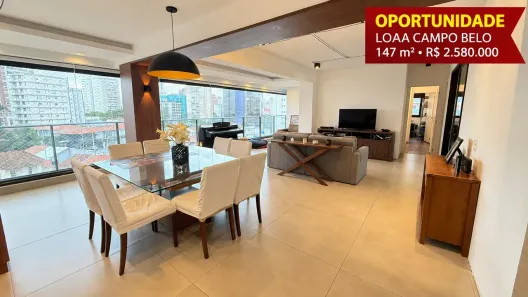 Apartamento com 3 Quartos à venda, 147m² no Campo Belo, São Paulo