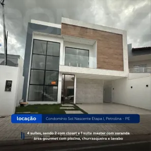 Casa de Condomínio com 4 Quartos para alugar, 10m² no Cidade Universitária, Petrolina