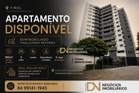 Apartamento com 3 Quartos à venda, 180m² no Tirol, Natal