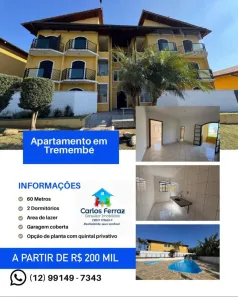Apartamento com 2 Quartos para venda ou aluguel, 60m² no Caminho Novo, Tremembé