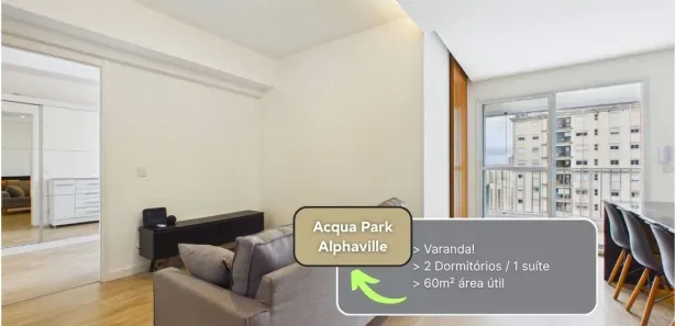Apartamento com 2 Quartos para alugar, 60m² no Alphaville Empresarial, Barueri