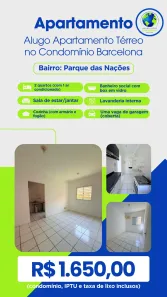 Apartamento com 2 Quartos para alugar, 55m² no Cachoeira das Garças, Cuiabá