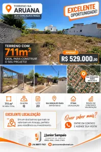 Lote/Terreno à venda, 711m² no Aruana, Aracaju