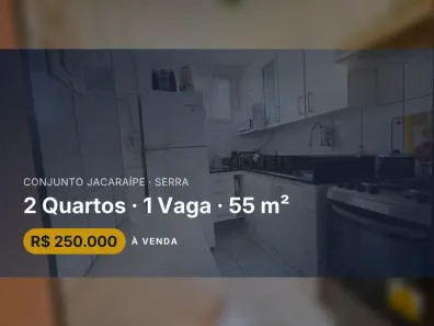 Apartamento com 2 Quartos à venda, 55m² no Conjunto Jacaraípe, Serra