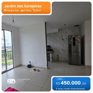 Apartamento com 3 Quartos à venda, 61m² no Parque 10 de Novembro, Manaus