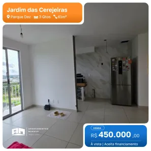 Apartamento com 3 Quartos à venda, 61m² no Parque 10 de Novembro, Manaus