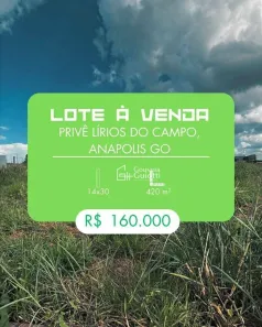 Lote/Terreno à venda, 420m² no Privê Lírios do Campo, Anápolis