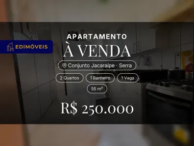 Apartamento com 2 Quartos à venda, 55m² no Conjunto Jacaraípe, Serra