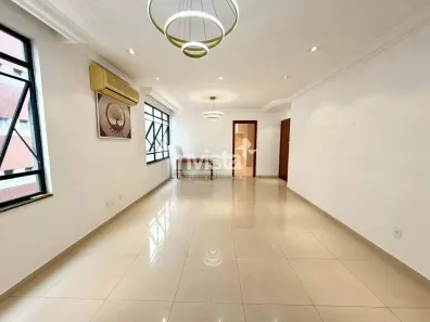 Apartamento com 3 Quartos para alugar, 146m² no Pompéia, Santos