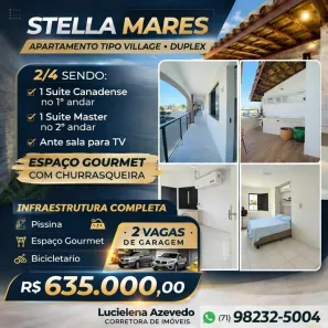 Apartamento com 2 Quartos à venda, 93m² no Stella Maris, Salvador