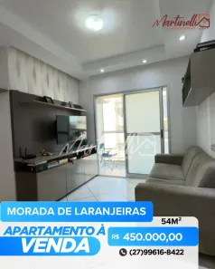 Apartamento com 2 Quartos à venda, 54m² no Morada de Laranjeiras, Serra