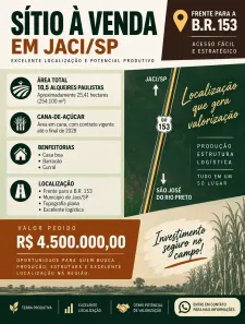 Fazenda/Sítio com 3 Quartos à venda, 254100m² no Centro, Jaci