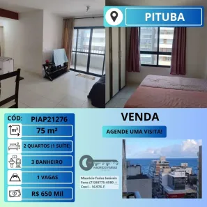 Apartamento com 2 Quartos à venda, 75m² no Pituba, Salvador