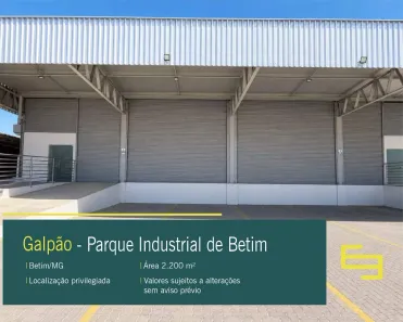 Galpão/Depósito/Armazém para alugar, 1700m² no Parque Industrial de Betim, Betim