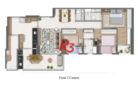 Apartamento com 3 Quartos à venda, 101m² no Gonzaga, Santos