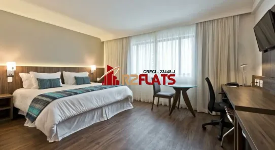 Flat com 1 Quarto para alugar, 27m² no Indianópolis, São Paulo
