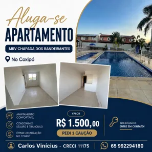 Apartamento com 2 Quartos para alugar, 41m² no Coxipó, Cuiabá