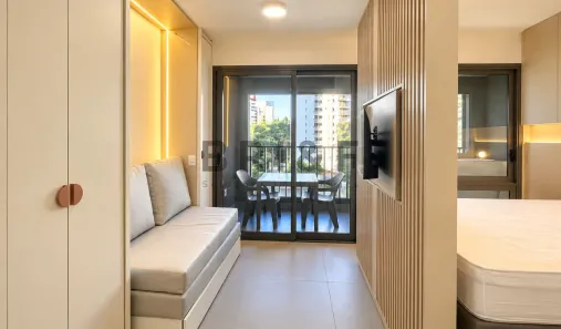 Apartamento com 1 Quarto para alugar, 26m² no Brooklin Paulista, São Paulo