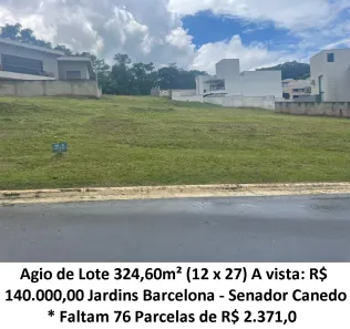Lote/Terreno à venda, 324m² no Jardins Barcelona, Senador Canedo