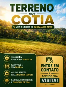 Lote/Terreno à venda, 500m² no Recreio Topázio (Caucaia do Alto), Cotia