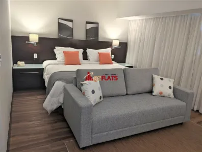 Flat com 1 Quarto para alugar, 29m² no Cidade Monções, São Paulo