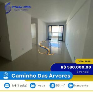Apartamento com 1 Quarto à venda, 53m² no Caminho das Árvores, Salvador