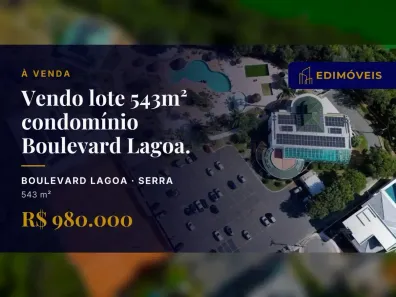 Lote/Terreno à venda, 543m² no Boulevard Lagoa, Serra