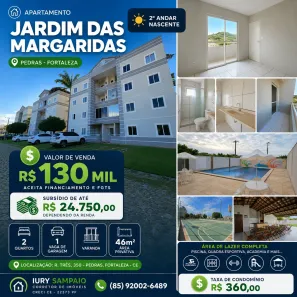Apartamento com 2 Quartos à venda, 46m² no Pedras, Fortaleza