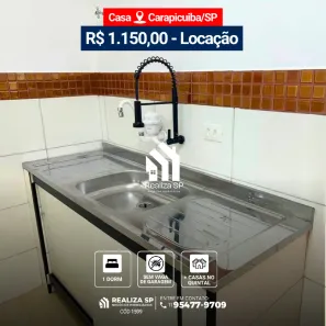 Casa com 1 Quarto para alugar, 35m² no Vila Silviânia, Carapicuíba